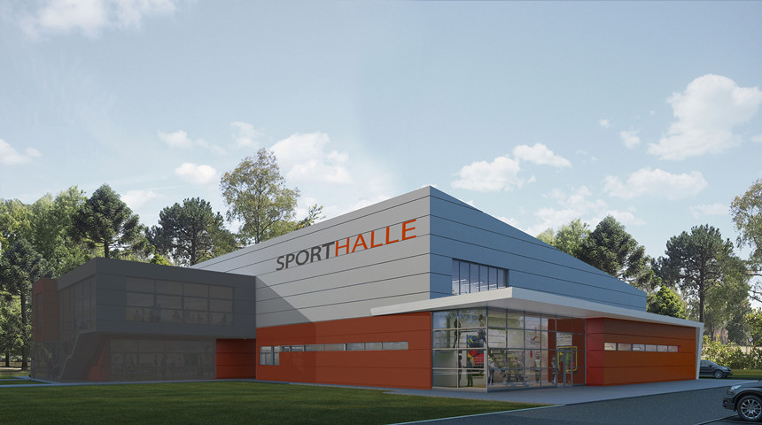 Sport Halle Gymnasio construcción en Uruguay