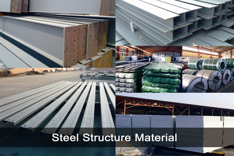 Bâtiment léger de structure métallique avec des cadres à pignons pour l&#39;entrepôt logistique